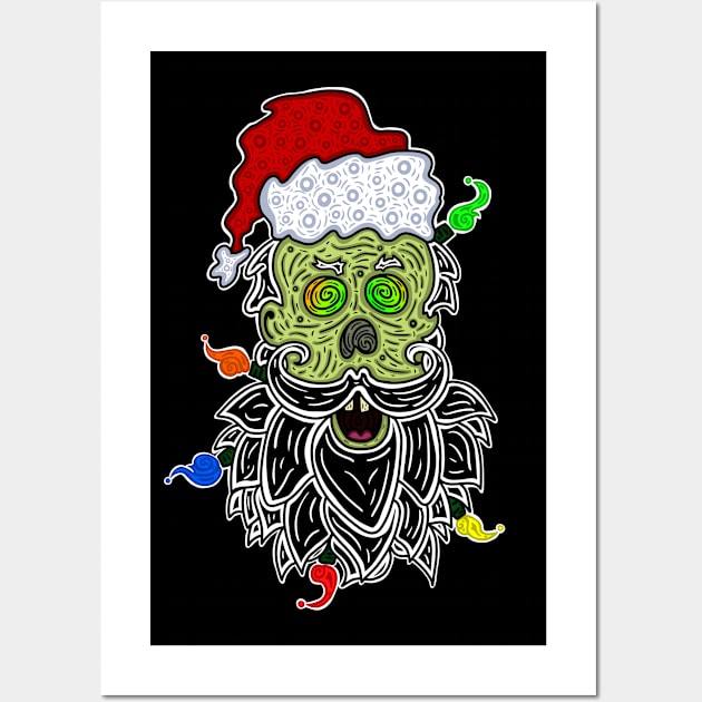 Zombie Santa Wall Art by mm92